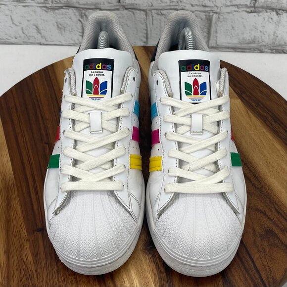 Adidas Superstar Trifoil FU9521 Mens 8.5 Cloud White Shell Toe Shoes - Picture 9 of 15